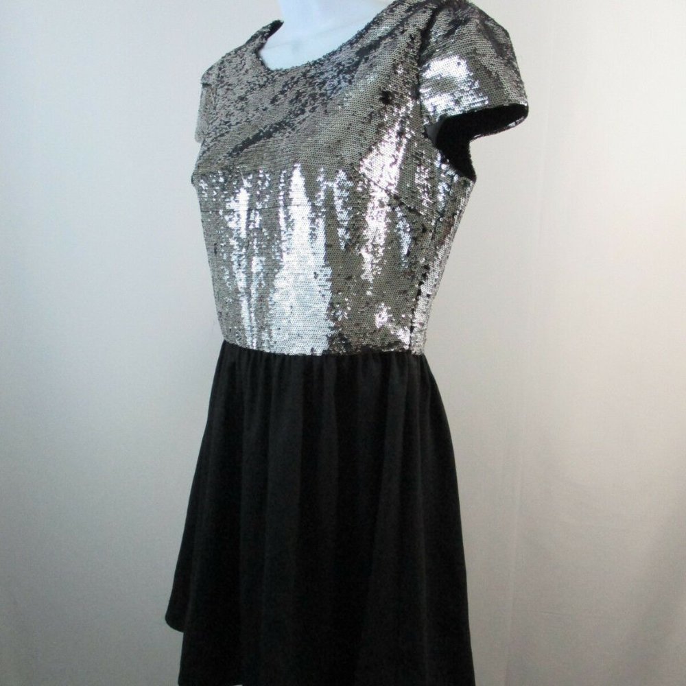 New Lovers+Friends Sequin & Solid Cap Sleeve Dress - image 3